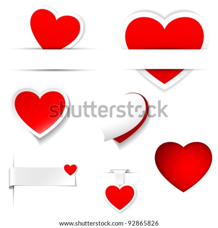 labels and stickers, heart shape