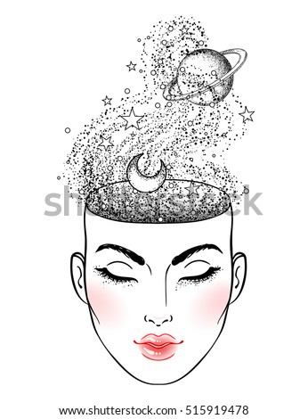 face space inside her head stock vector 515919478 shutterstock face space inside her head stock vector 515919478 shutterstock