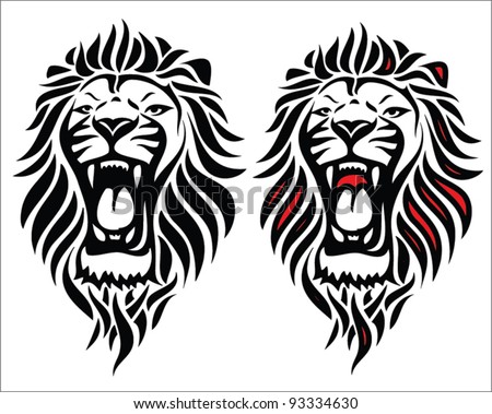 Isolated Tribal Lion Tattoo Isolated Tribal Lion Tattoo