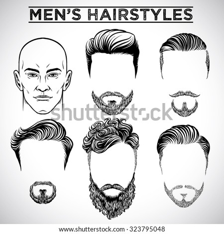 Men Hairstyles Stock Vector 323795048 - Shutterstock