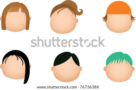 Flat Avatars Boys Vector Icons Set Stock Vector 423108088 - Shutterstock