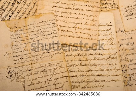 Old Letters 1800s Example Elegant Handwriting Stock Photo 71873458 ...