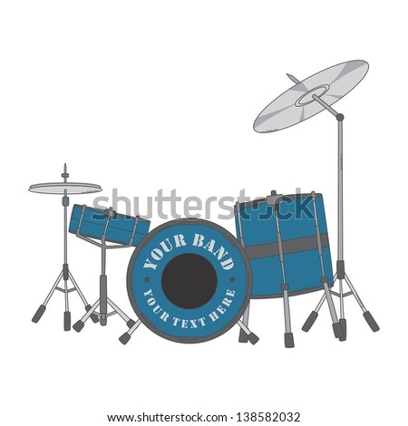Cartoon Drum Set Stock Vector 113461474 - Shutterstock