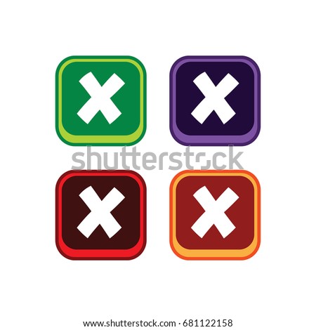 Color App Icon Button Game Asset Stock Illustration 681122158 ... Color App Icon Button Game Asset Stock Illustration 681122158 ...