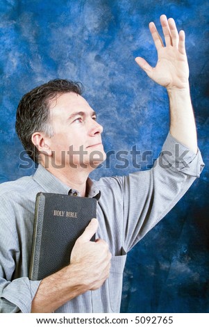 Man Kneeling Prayer Green Blue Red Stock Photo 22357531 - Shutterstock