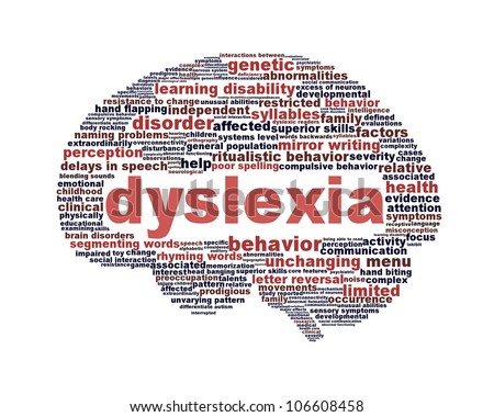 dyslexia learning disability disorder symbol isolated concept background shutterstock