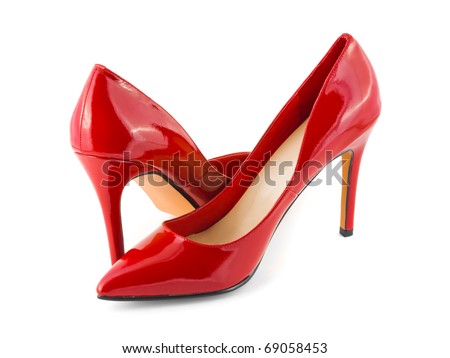 Red Shoes Women Stock Vector 84908611 - Shutterstock