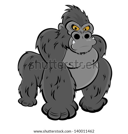 Angry Gorilla Stock Vector 140011462 - Shutterstock