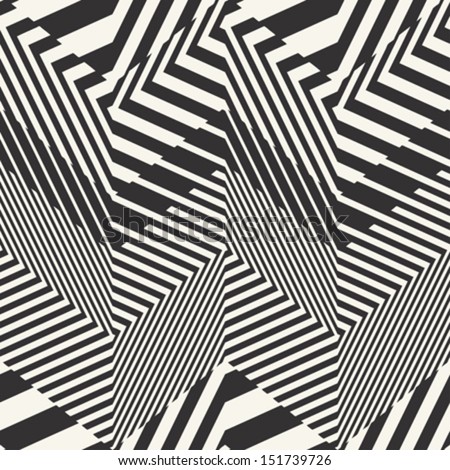 Seamless Modern Stripped Geometric Pattern Black Stock Vector 515123437 ...