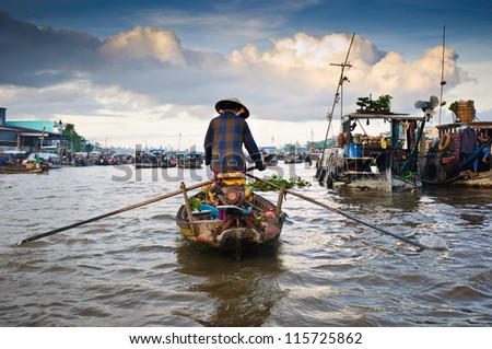 Cai Rang floating market, Can Tho, Vietnam