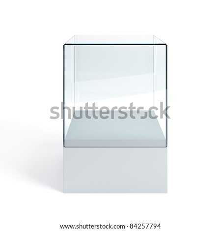 Empty Display Case Isolated 3d Render Empty Display Case Isolated 3d Render