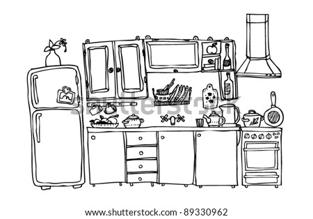 Kitchen Drawing Stock Images, Royalty-Free Images & Vectors | Shutterstock