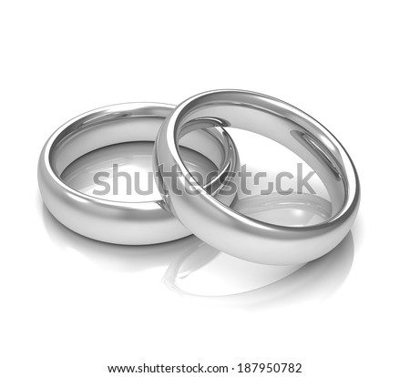 Wedding Rings Set Gold Silver Metal Stock Vector 527009662 - Shutterstock