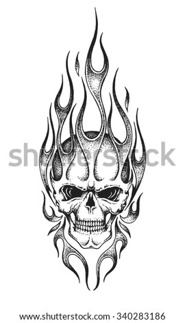 Flaming Skull Stock Photos, Images, & Pictures | Shutterstock