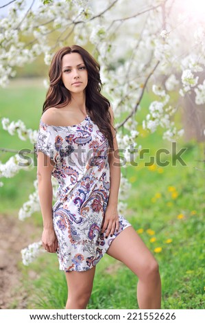 Portrait Beautiful Sexy Woman Outdoors Spring Stock Photo 181164239 ...