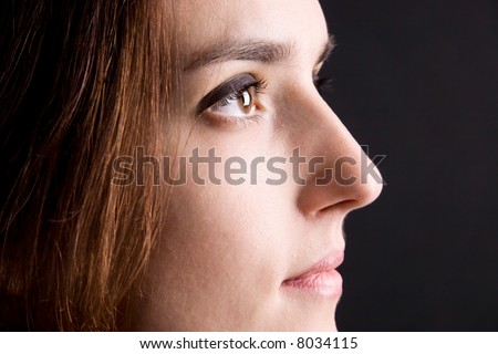 Beautiful Woman Face Side View Stock Photo 8034115 - Shutterstock