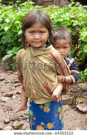 Portrait Girl Laos Poverty Stock Photo 49212307 - Shutterstock