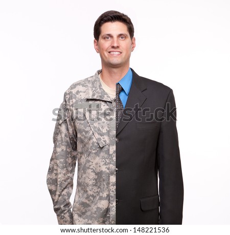 Veteran Soldier Military Civilian Transition Stock Photo 271716365 ...