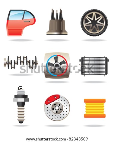 Car Parts Vector Illustration Stock Vector 82342786 - Shutterstock