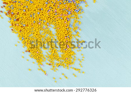 plastic granules close up background