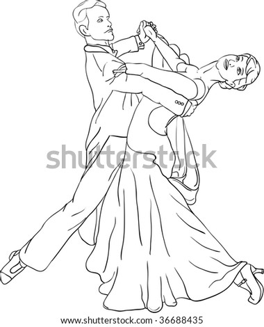 Couple Dancing Ballroom Dance Vector Logo Stock Vector 511967077 ...