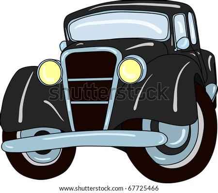 Vector Old Car Isolated On Background Stock Vector 67725466 - Shutterstock