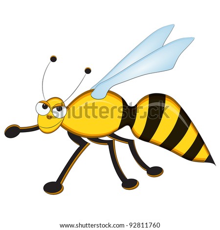 Cartoon Wasp Stock Vector 92811760 - Shutterstock