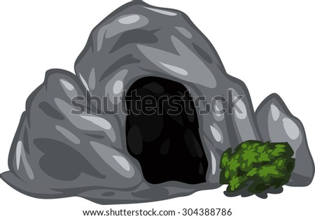 Illustration Isolated Cartoon Cave On White Stock Vector 59261491 ...