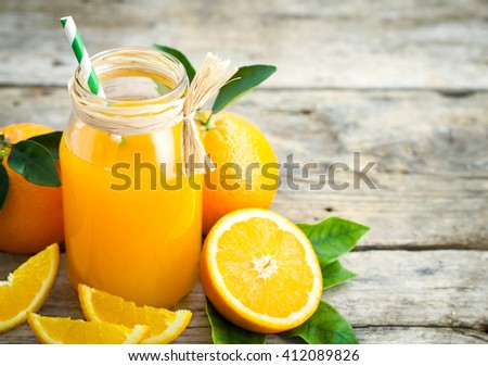 Orange juice in the jar