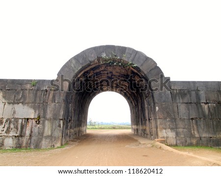 East Gate, Citadel of the Ho Dynasty in Thanh Hoa, Vietnam - a UNESCO World Heritage Site