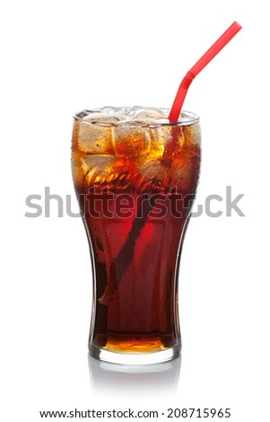 Estoniajuli 09 2014cocacola Ice Cubes Straw Stock Photo 208715965 ...