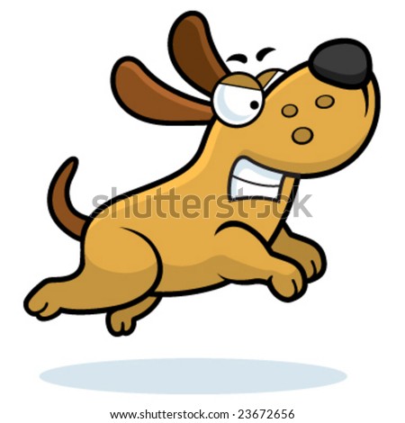 Cartoon Illustration Dog Running Away Scared Stock Vector 228683839 ...