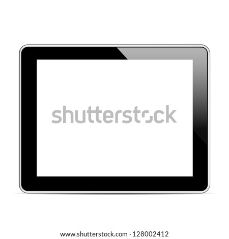 Black Tablet Computer Tablet Pc On Stock Vector (Royalty Free