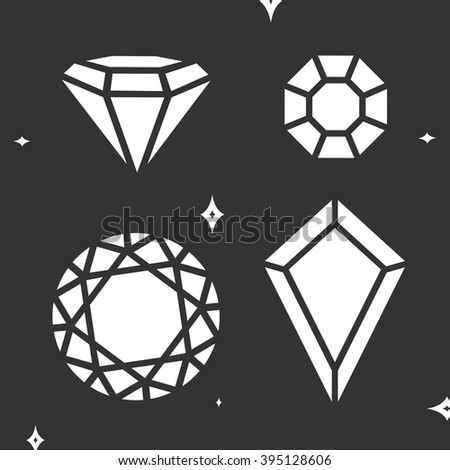 Diamonds Wireframe On White Background Stock Vector 49886182 - Shutterstock