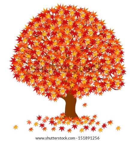 Maple Tree Illustration Vector Stock Vector 76792087 - Shutterstock