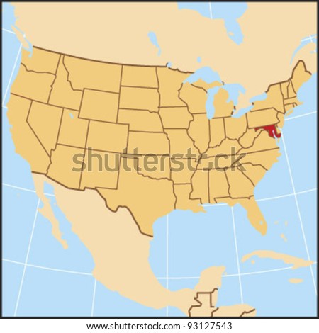 Interstate Map Continental United States State Stock Illustration ...