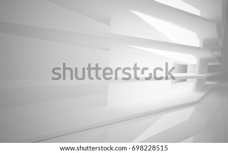 Abstract white interior future neon lighting stockillustration