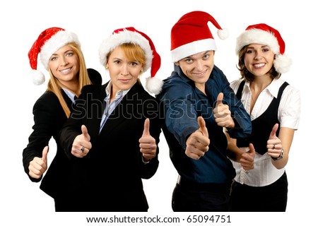 Businesspeople Office Party Celebrate New Year Stock Photo ...
 Office Team Celebration