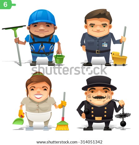 Man Sweeping Stock Illustrations, Images & Vectors | Shutterstock