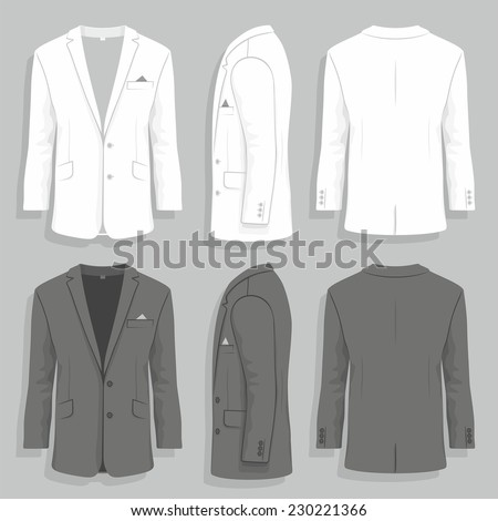 Template Outline Illustration Blank Cardigan Necktie Stock Vector ...