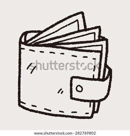Wallet Doodle Drawing Stock Vector 282769802 - Shutterstock
