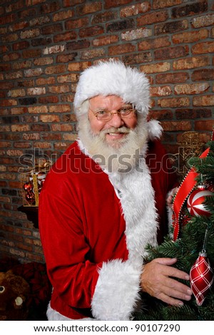 Portrait Real Santa Claus Gray Hair Stock Photo 90136855 - Shutterstock