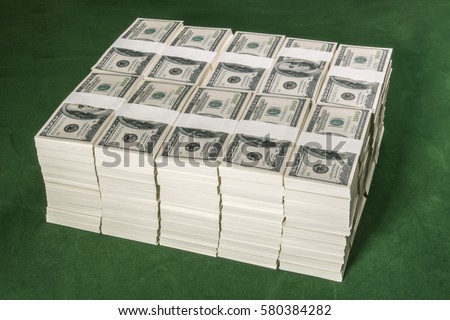 Stacks One Million US Dollars Hundred Stock Photo (Royalty Free ...