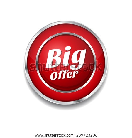 Big Offer Glossy Shiny Circular Vector Stock Vector 219806104