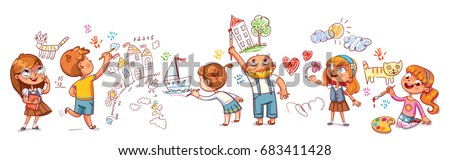 cute kids paint drawings on the wall seamless childrens panorama for your design template - Drawings To Paint For Kids cute kids paint drawings on the wall seamless childrens panorama for your design template - Drawings To Paint For Kids