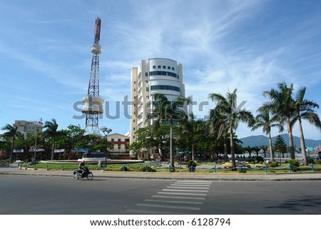 View of the city life in Da Nang, Vietnam
