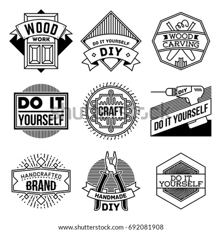 simple mono lines logos collection doのベクター画像素材 692081908