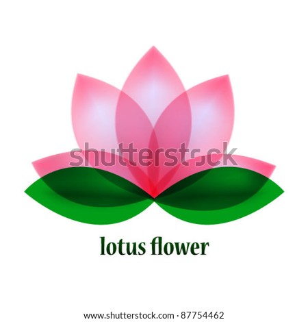 Vector lotus flower symbol