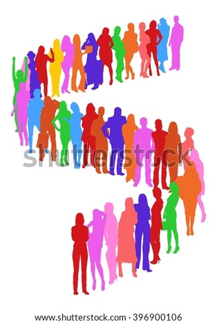 People Holding Hands Stock Vector 71473183 - Shutterstock