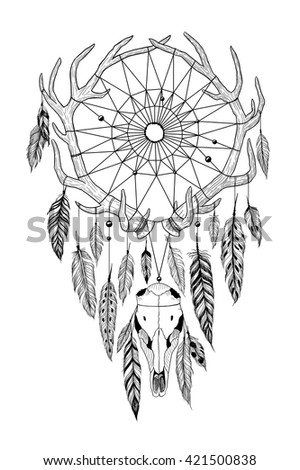 deer head rack sketches coloring pages - photo #29